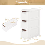 3/4/5-Drawer Narrow Storage Cabinet for Small Space