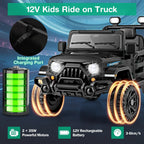 SEDOL 12V High-Performance Kids Ride-On Truck with Parental Remote Control Dual 35W Motors All-Terrain Traction and Wireless Bluetooth Music Player