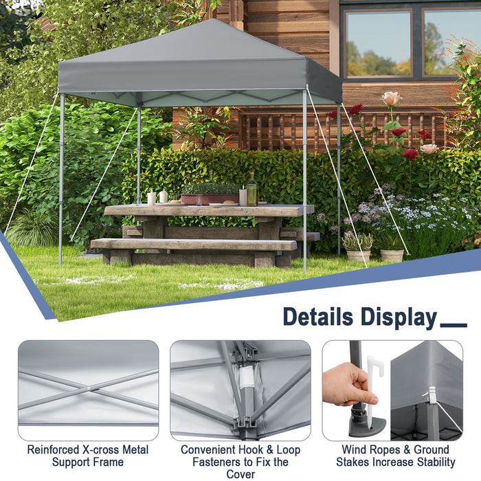 2x2m Pop-Up Canopy Tent with Adjustable Height
