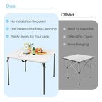 Folding Camping Table with Handle for Indoor Outdoor Use