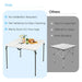 Folding Camping Table with Handle for Indoor Outdoor Use