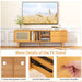Bamboo TV Stand Modern Console Table for TV up to 65 Inch