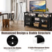 Living Room Console Table for Tvs with Wooden Fireplace and 2 Cabinets