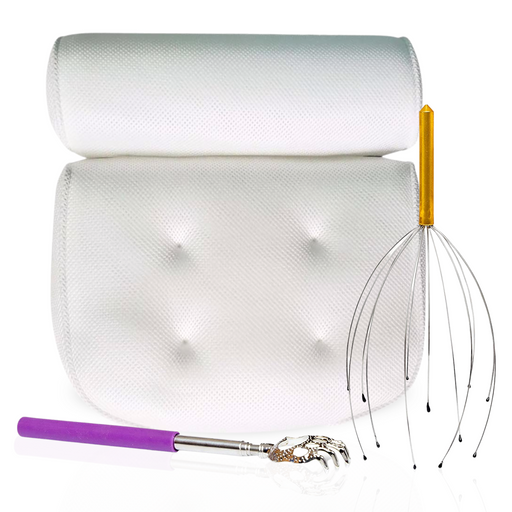 bath pillow w/ head massager and back scratcher - sedol (1)