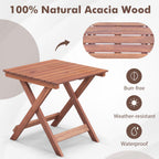 Wooden Side Table with Slatted Tabletop and Sturdy X-Shaped Frame