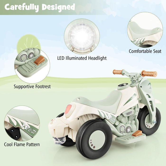6V Kids Electric Motorcycle – Bubble Maker, Music & LED Headlights