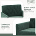 Modern Velvet Accent Chair with Button Tufted Back and Golden Metal Legs