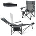 Camping Lounge Chair with Detachable Footrest