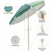 2m Patio Tilting Parasol with UPF 50+ UV Protection