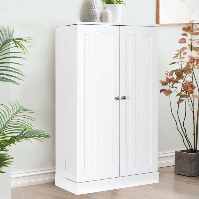 2-Door Pantry Cabinet with 6 Adjustable Shelves