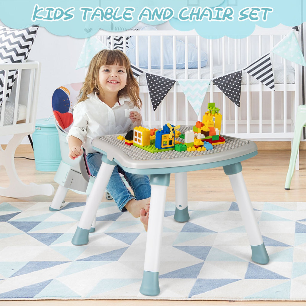 SEDOL 6-in-1 Ultimate Baby-to-Toddler High Chair & Activity Station with Building Block Tabletop Parental Booster Seat and Waterproof PU Leather Cushion – 25kg Capacity
