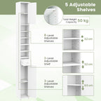 180CM Tall Freestanding Bathroom Cabinet with 2 Doors and 1 Drawer