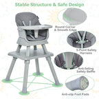 SEDOL 6-in-1 Ultimate Baby-to-Toddler High Chair & Activity Station with Building Block Tabletop Parental Booster Seat and Waterproof PU Leather Cushion – 25kg Capacity