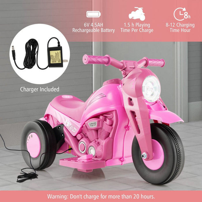 6V Kids Electric Motorcycle – Bubble Maker, Music & LED Headlights