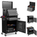 High-Capacity Rolling Tool Cabinet – Lockable Wheels, Metal 2‑in‑1 Chest & Base