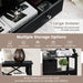 3-Tier X-Shaped Console Table with Drawer and Open Storage Shelves