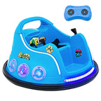 SEDOL 12V High-Performance Kids Bumper Car with 360° Rotation Parental Remote Control Wireless Bluetooth Audio and LED Light Show – 30kg Capacity