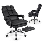 Ergonomic Adjustable High Back Rolling Computer Chair with Retractable Footrest