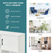 Home Office Mobile File Cabinet with 2 Drawers 2 Open Shelves and Door