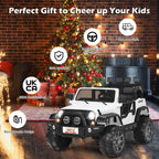 SEDOL 2-Seater 12V Electric Kids Ride-On Truck with Dual Storage Compartments Parental Remote Control High-Capacity 7Ah Battery and All-Terrain Spring Suspension – 50kg Limit