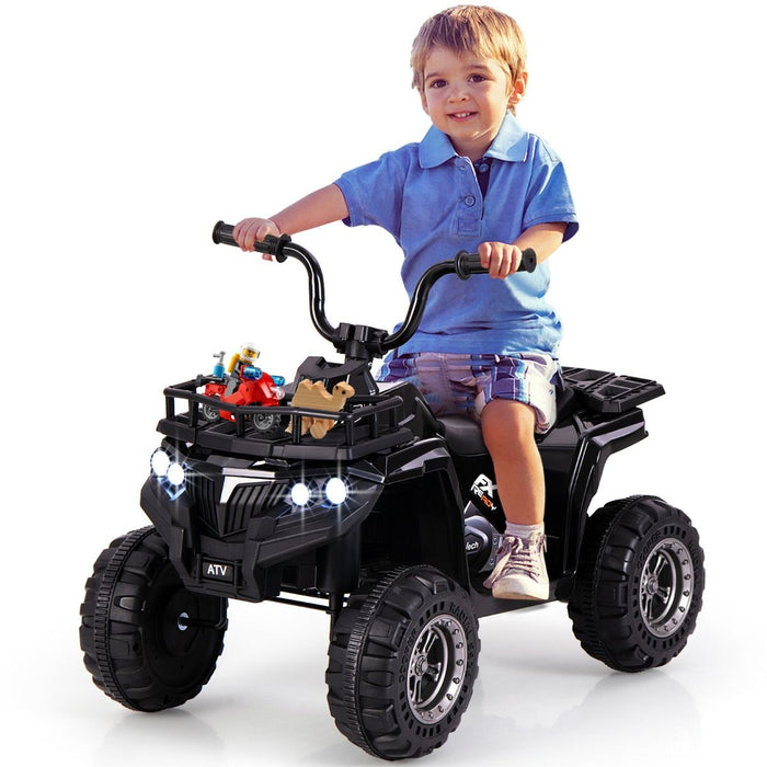 6V Kids Quad Ride-On – One-Button Start ATV with Tread Tires & MP3 Player