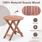 Wooden Side Table with Slatted Tabletop and Sturdy X-Shaped Frame