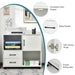 Home Office Mobile File Cabinet with 2 Drawers 2 Open Shelves and Door