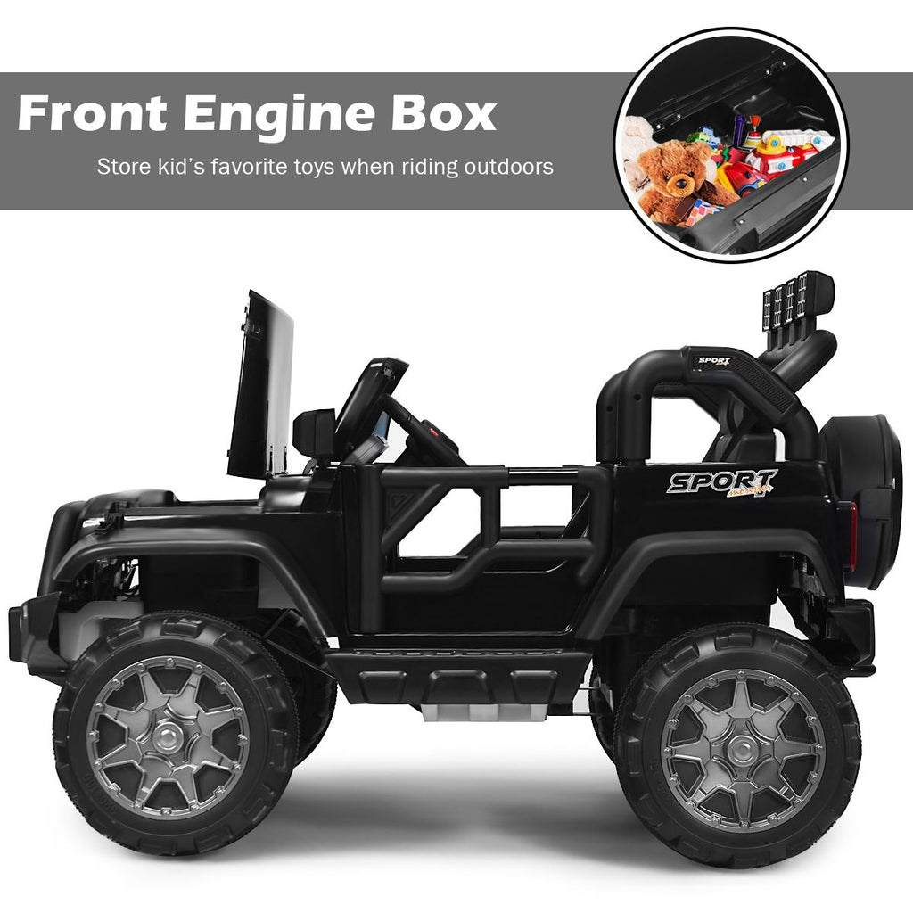 SEDOL 2-Seater 12V Electric Kids Ride-On Truck with Dual Storage Compartments Parental Remote Control High-Capacity 7Ah Battery and All-Terrain Spring Suspension – 50kg Limit