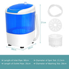 2-in-1 Mini Washer & Spin Dryer – Portable Semi-Auto Laundry for Flats, RVs, Dorms