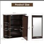 3-Tier Mirrored Wall Mounted Bathroom Cabinet