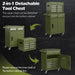 High-Capacity Rolling Tool Cabinet – Lockable Wheels, Metal 2‑in‑1 Chest & Base