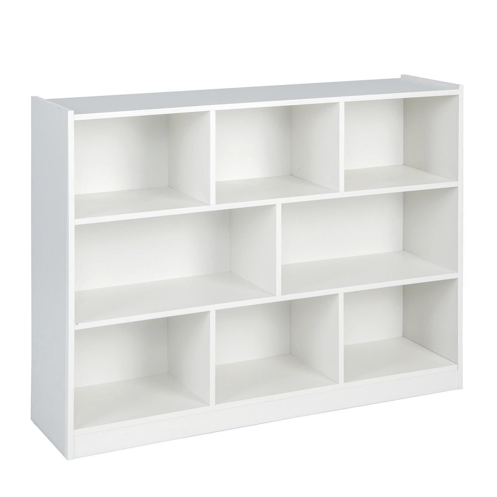 3-Tier Wooden Cube Bookcase with 8 Compartments