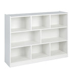 3-Tier Wooden Cube Bookcase with 8 Compartments