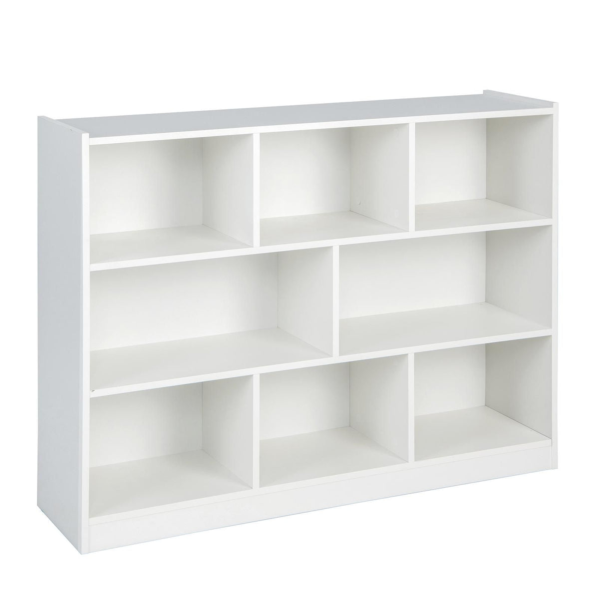 3-Tier Wooden Cube Bookcase with 8 Compartments