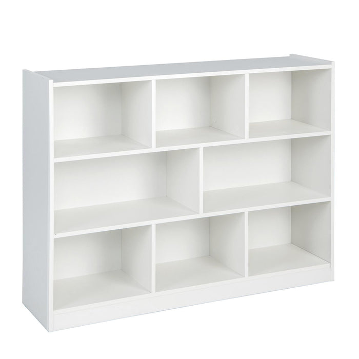 3-Tier Wooden Cube Bookcase with 8 Compartments
