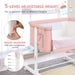 3-In-1 Adjustable Baby Bedside Bassinet with Mattress