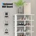 Extra Wide Wooden Vertical Shoe Rack with 7 Shelves