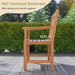 Solid Wood Garden Bench – Outdoor Seating with Curved Armrests & Backrest