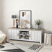 TV Stand with 2 Doors and Storage Shelves for Tvs up to 65 Inches