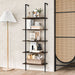 5-Tier Ladder Shelf with Steel Frame for Living Room Bedroom Office