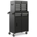 High-Capacity Rolling Tool Cabinet – Lockable Wheels, Metal 2‑in‑1 Chest & Base