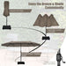 4.5m Double-Sided Outdoor Garden Parasol