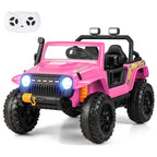 SEDOL 12V Parent-Child Ride-On Truck with 100kg High-Capacity Load High-Torque Dual Motors Parental Remote Control and Integrated Adult Seat with Folding Foot Pedals