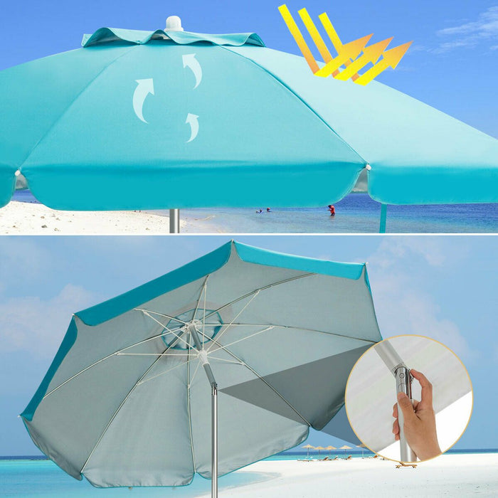 2m Patio Tilting Parasol with UPF 50+ UV Protection