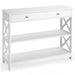 3-Tier Console Table with 1 Drawer and 2 Storage Shelves