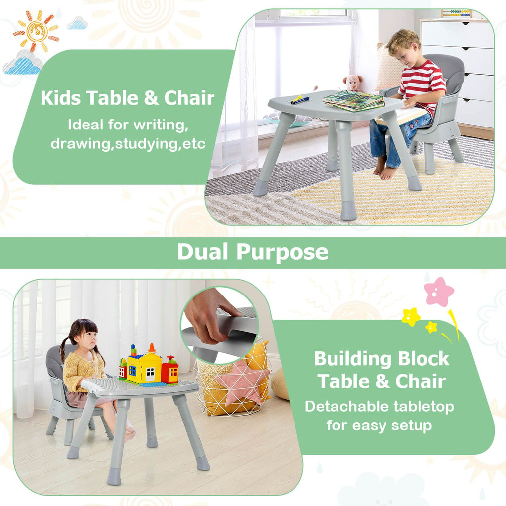 SEDOL 6-in-1 Ultimate Baby-to-Toddler High Chair & Activity Station with Building Block Tabletop Parental Booster Seat and Waterproof PU Leather Cushion – 25kg Capacity