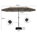 4.5m Double-Sided Outdoor Garden Parasol