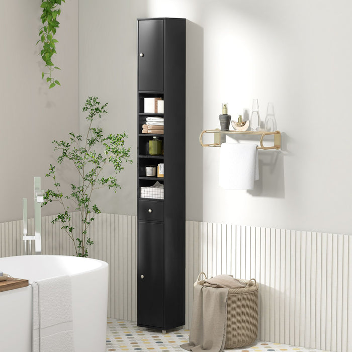 180CM Tall Freestanding Bathroom Cabinet with 2 Doors and 1 Drawer