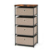 4-Tier Fabric Dresser with Drawers and Metal Frame