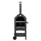 Outdoor Wood-Fired Pizza Oven – Portable Garden Pizza Maker with Stone, Peel & Grill Rack